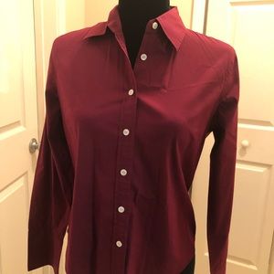 Burgundy collared shirt